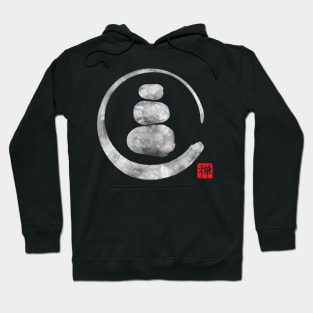 Zen Enso Circle and Zen stones Hoodie